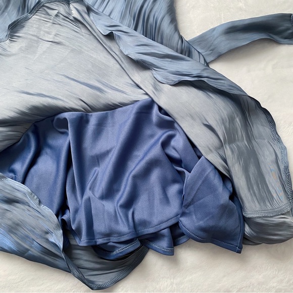 NWT Nasty Gal Belted Shimmery Mini Dress with a Frill Hem - Picture 10 of 13